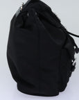 PRD Chain Shoulder Bag Nylon Black Auth A