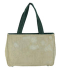 PRD Hand Bag Canvas Green Beige Auth
