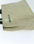 PRD Hand Bag Canvas Green Beige Auth