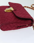 PRD Chain Shoulder Bag Nylon Pink Auth