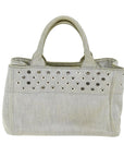 PRD Canapa PM Hand Bag Canvas White Auth