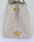 PRD Canapa PM Hand Bag Canvas way White Auth