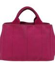 PRD Canapa PM Hand Bag Canvas Pink Auth