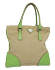 PRD Hand Bag Canvas Beige Auth