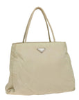 PRD Hand Bag Nylon White Auth
