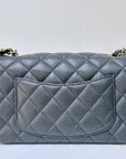 CHNL Classic Mini Rectangular 18S Dark Gray/Grey Quilted Caviar light gold hardware