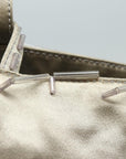 PRD Hand Bag Nylon Silver Auth