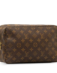 Brown LV Monogram Trousse Toilette 28 Clutch Bag
