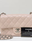 CHNL Mini Rectangular Classic Quilted Caviar Sakura Pink SHW 14C