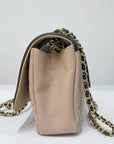 CHNL Small Caviar Quilted CC Filigree Flap Beige Black