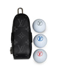 Black LV Monogram Eclipse Andrews Golf Ball Case