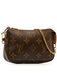 Brown LV Monogram Mini Pochette Accessoires Shoulder Bag