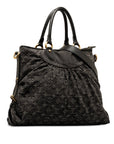 Black LV Monogram Denim Neo Cabby GM Satchel