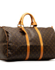 Brown LV Monogram Keepall 50 Travel Bag