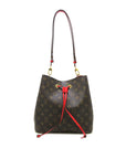 Brown LV Monogram Neonoe MM Bucket Bag