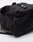 GCCI Grid Nylon Leather Backpack/Rack Black