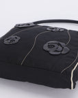 PRD BR TESSUTO FLORAL HANDBAG NERO BLACK FABRIC, WITH CARD & DUST COVER