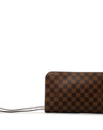Brown LV Damier Ebene Pochette Saint Louis Clutch Bag