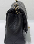 CHNL Mini Rectangular Classic Flap Black Bag 17B GHW