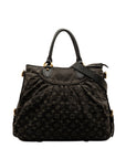 Black LV Monogram Denim Neo Cabby GM Satchel