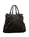 Black LV Monogram Denim Neo Cabby GM Satchel