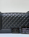 CHNL Medium LeBoy So Black Caviar Leather Bag