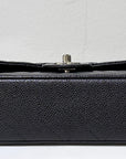 CHNL Medium Classic Flap Bag Caviar Black SHW