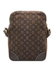 Brown LV Monogram Mini Lin Danube Crossbody Bag