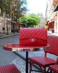 Chanel Classic Clutch With Chain – CWC Lambskin Red SiLVer-Toned