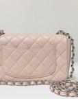 CHNL Mini Rectangular Classic Quilted Caviar Sakura Pink SHW 14C