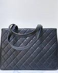 CHNL Business Affinity Shopping Tote Caviar Black GHW