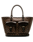 Brown LV Damier Ebene Manosque GM Tote Bag