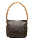 Brown LV Monogram Looping MM Shoulder Bag