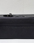 CHNL Filigree Vanity Case Quilted Caviar Medium Black