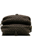 Brown LV Monogram Mini Lin Saumur 30 Crossbody Bag