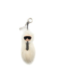 FNDI Karl Lagerfeld Keyring Charm Black/ White Fur SHW