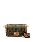 FNDI medium baguette bag canvas / calfskin multicolor GHW