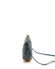 FNDI FNDIgraphy Mini bag FF Jacquard Velvet Light Blue/Brown GHW