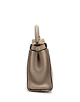 FNDI Medium Peekaboo Bag Calfskin Beige GHW