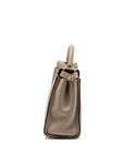 FNDI Medium Peekaboo Bag Calfskin Beige GHW