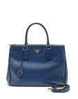 PRD double zip tote bag saffiano calfskin blue GHW