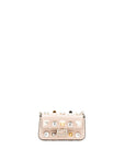 FNDI Mini Flap Clutch with Chain Lambskin Light Pink SHW