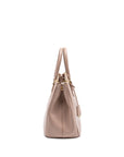 PRD FUOCO SAFFIANO LUX LEATHER MEDIUM DOUBLE ZIP TOTE LIGHT PINK GHW