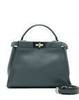FNDI medium peekaboo leather light blue SHW