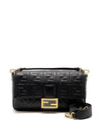 FNDI Large Baguette Bag Nappa Black GHW