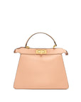 FNDI Mediume Peekaboo ISeeU tote lambskin light pink GHW