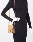 FNDI Karligraphy Shoulder Bag Tan Leather