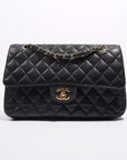 CHNL Womens Classic Flap Black Caviar Medium