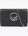 FNDI F is FNDI Wallet on Chain Black Leather OS