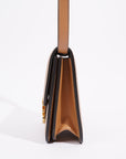FNDI Karligraphy Shoulder Bag Tan Leather